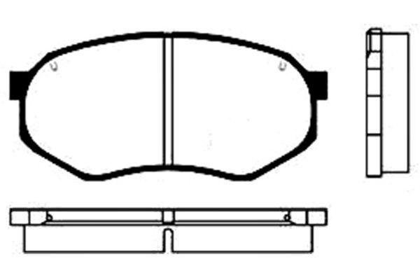 KAVO PARTS Комплект тормозных колодок, дисковый тормоз BP-4515